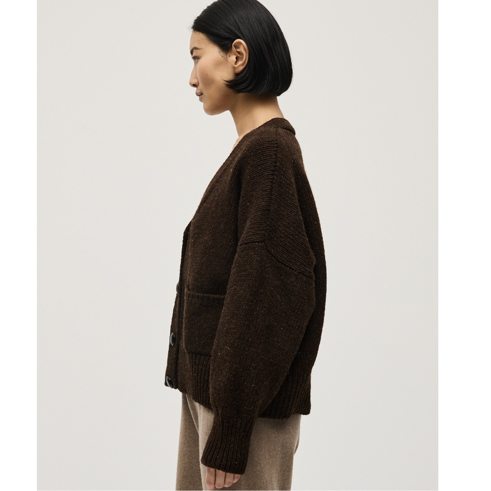 Babaa Dark Brown Women's Cardigan - Picture 3 of 12